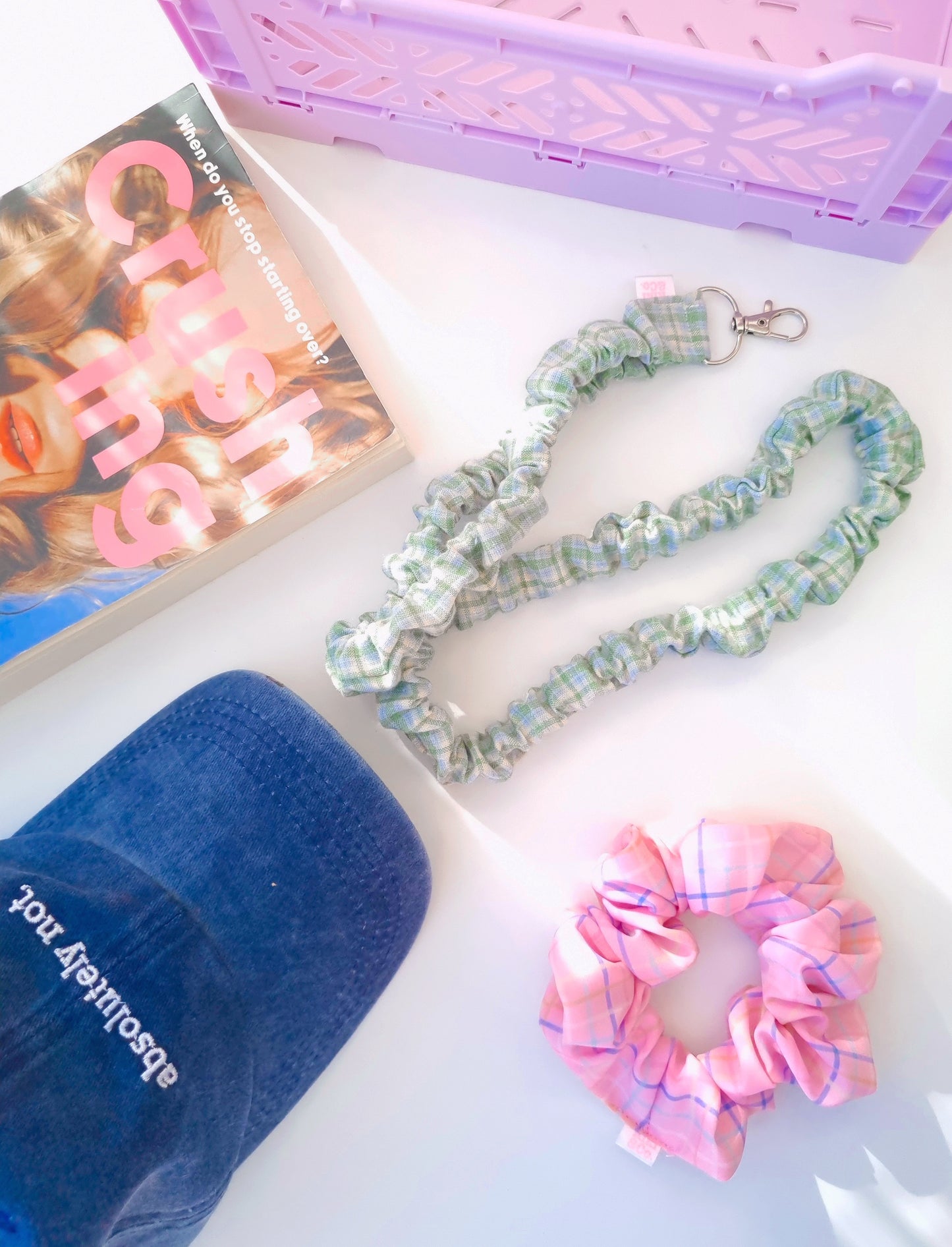 Scrunchie Lanyard - Herb Garden Plaid
