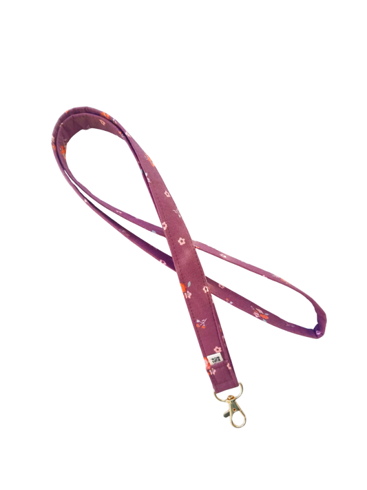 Lanyard - Brown Floral