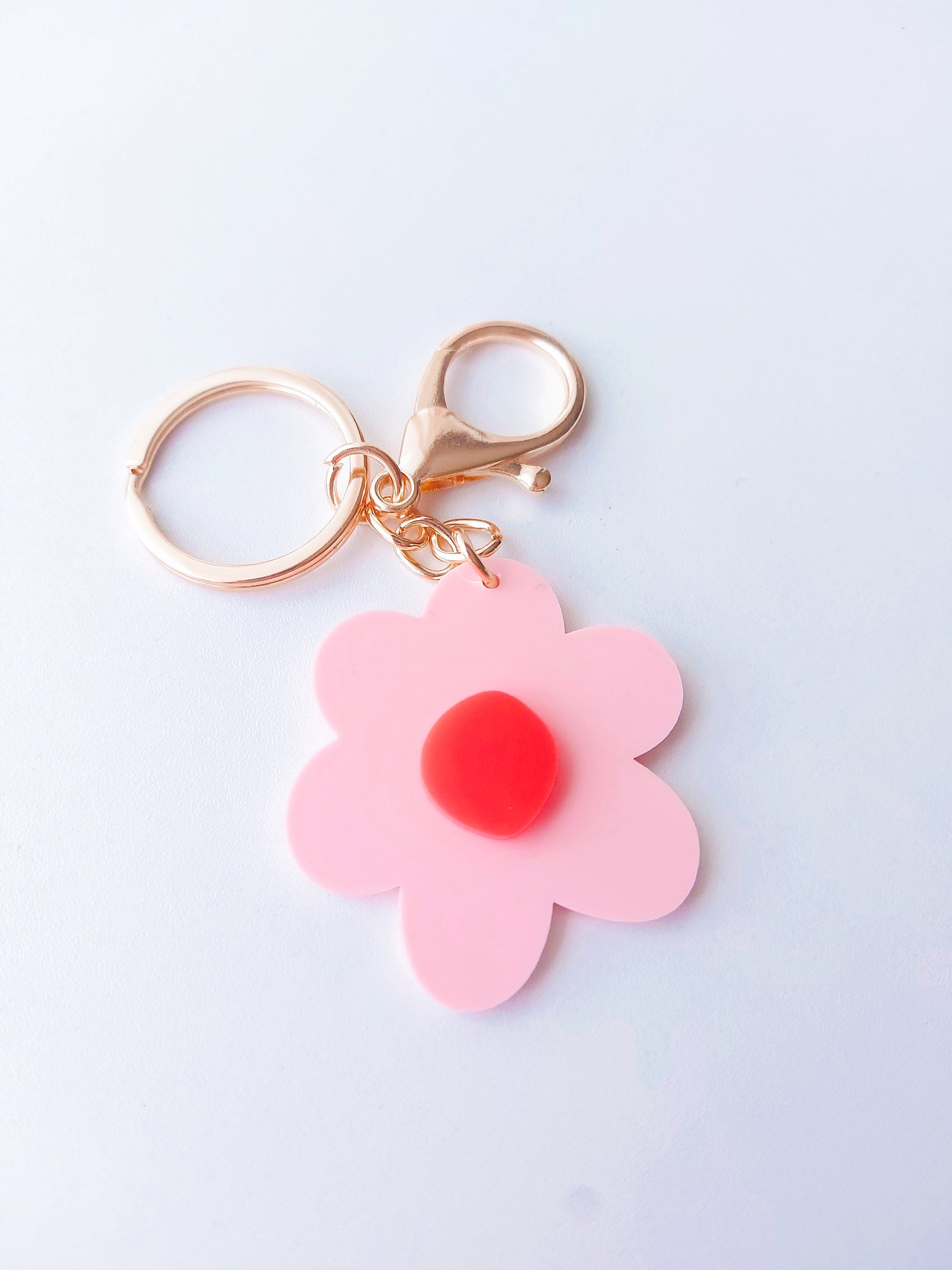 Daisy keyring - Red/Pink – Kiki & Co.