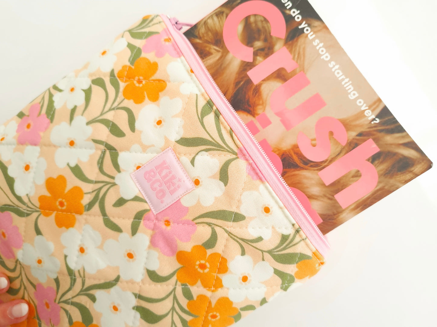 Quilted Book Sleeve - Beachy Floral
