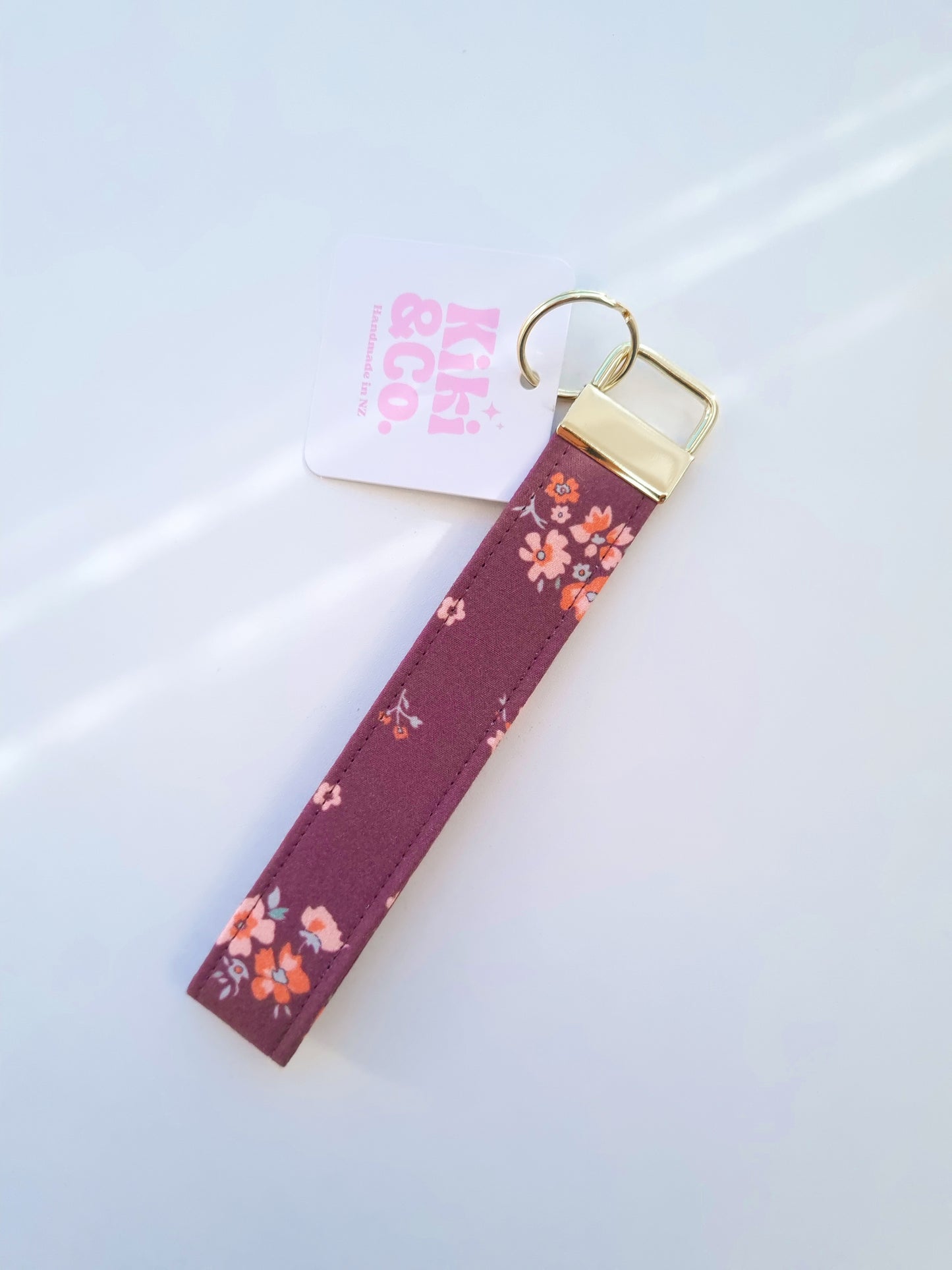 Keychain - Brown Floral