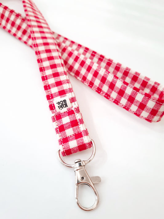 Lanyard - Red Gingham