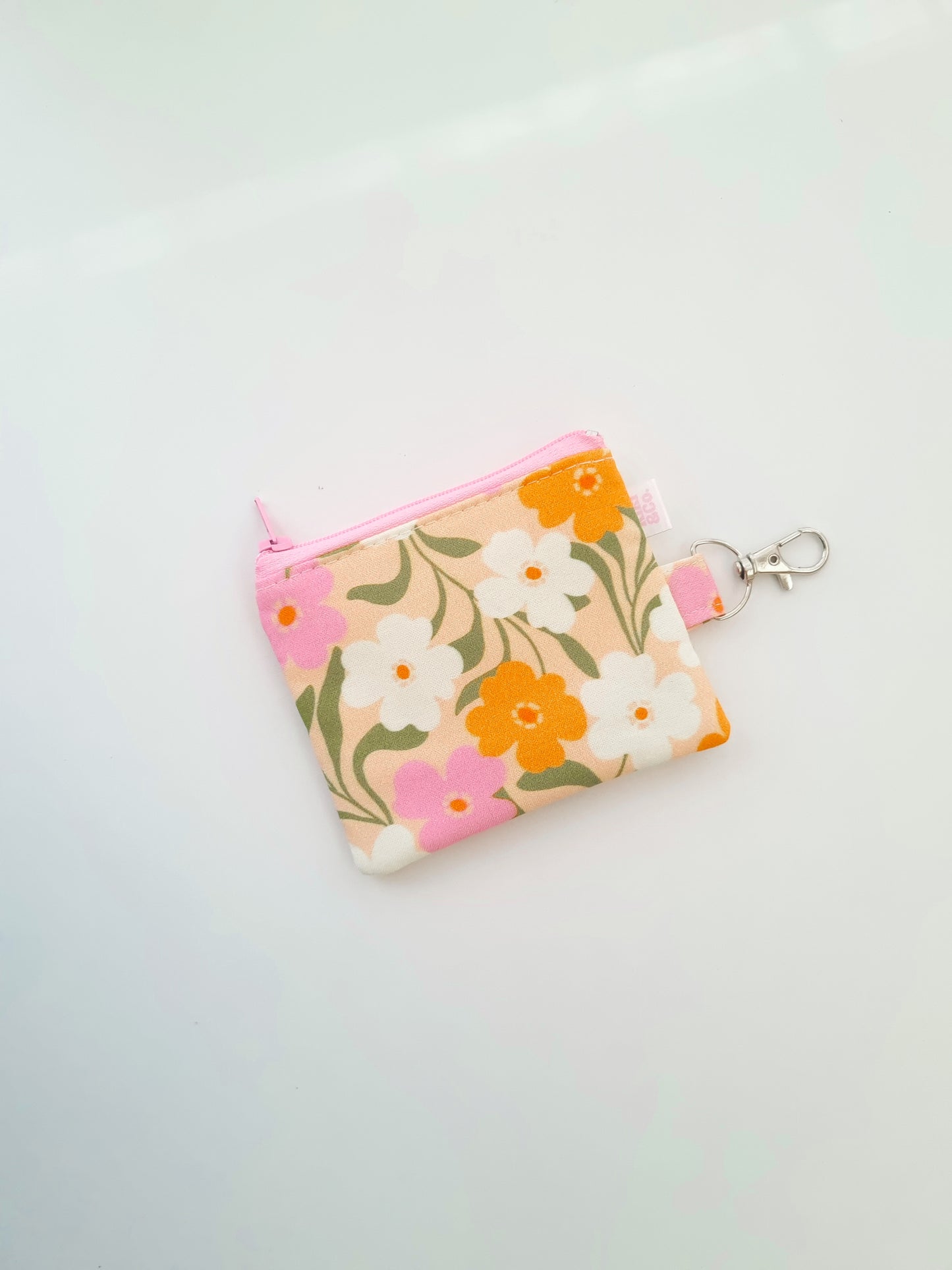 Keyring Zipper Pouch - Beachy Floral