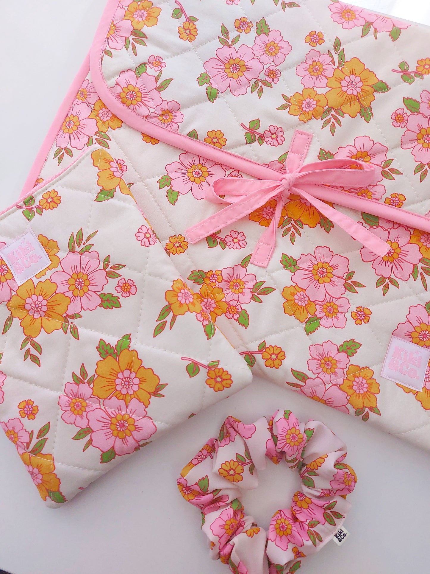 Quilted Bow Laptop Sleeve  - Evelyn Floral