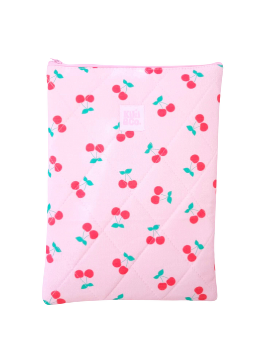 Quilted Book Sleeve - Cherrys