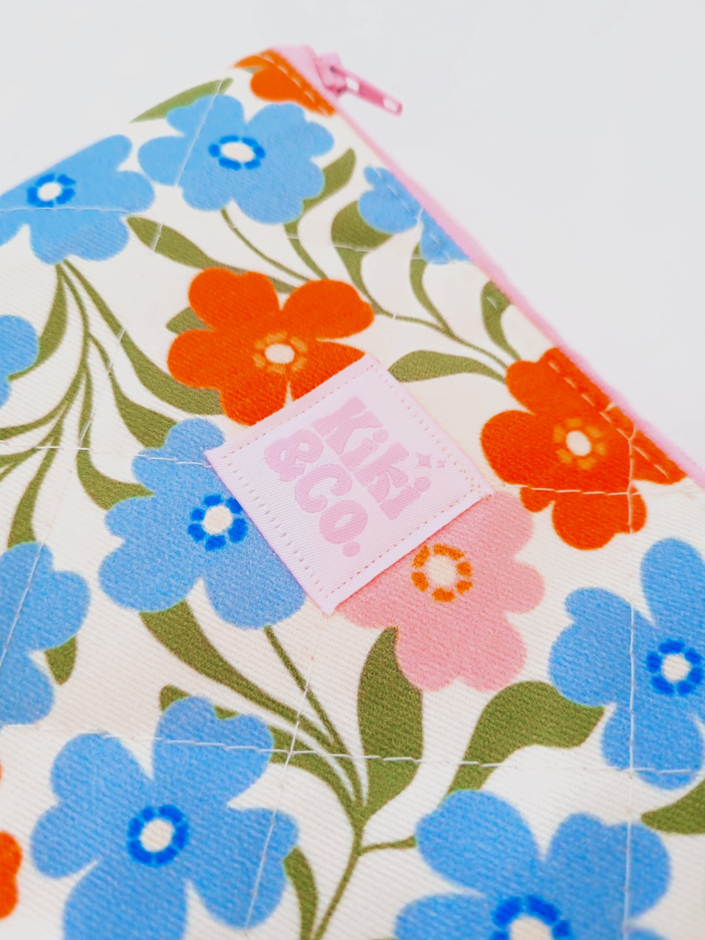 Quilted eReader Sleeve - Coastal Floral