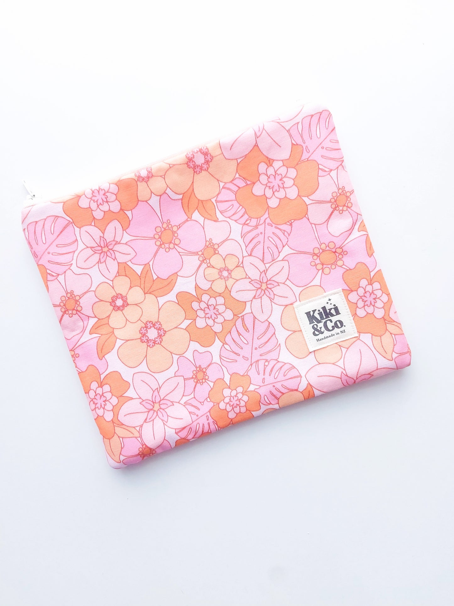 NEW Zipper Pouch - Tropical Pink - select size