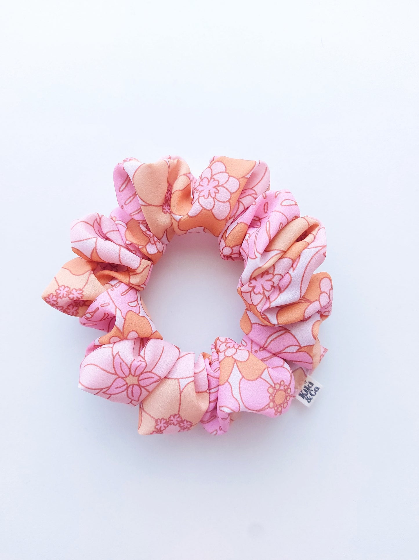 NEW Scrunchie / Tropical Pink / Crepe Fabric