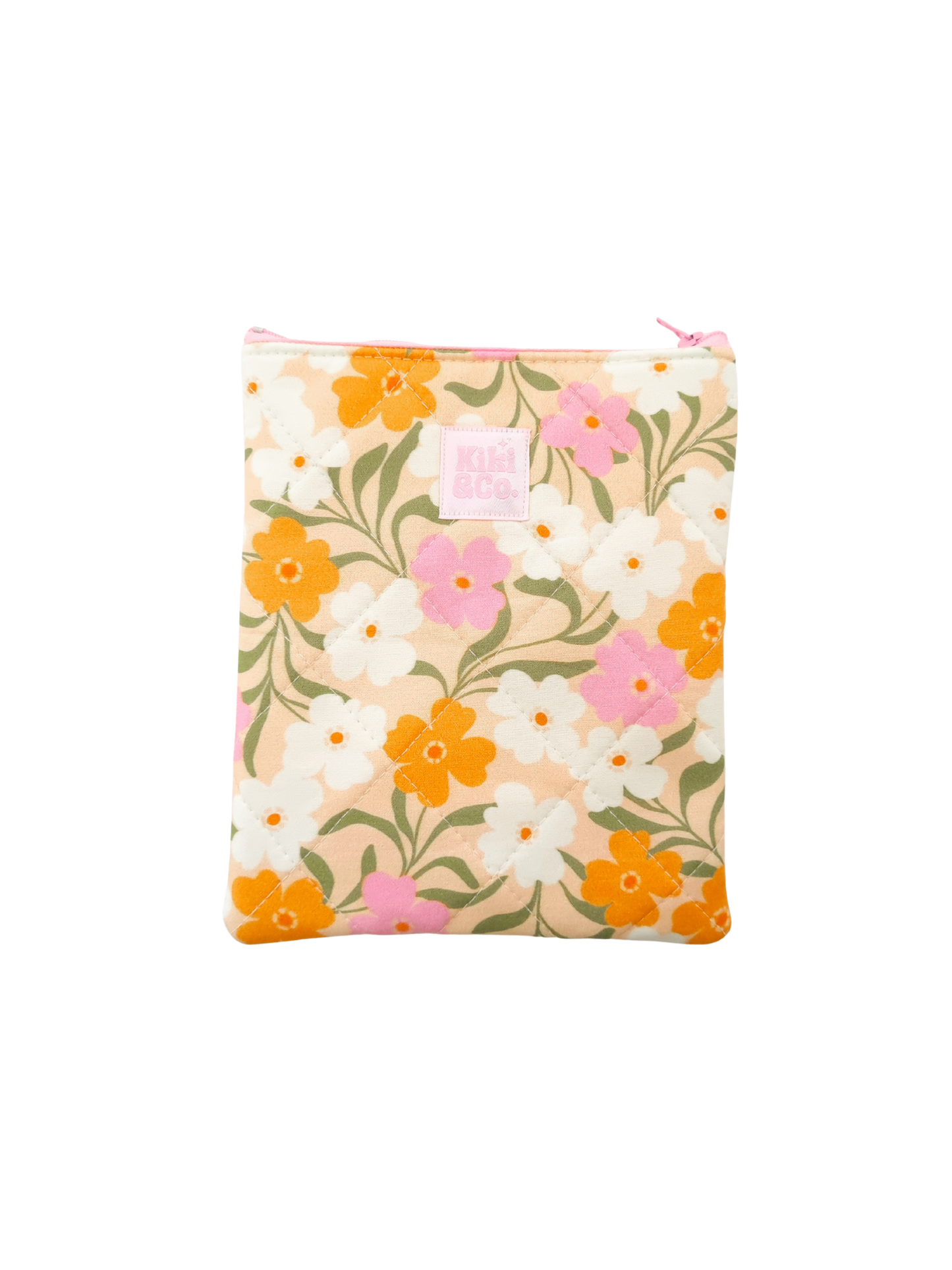 Quilted eReader Sleeve - Beachy Floral