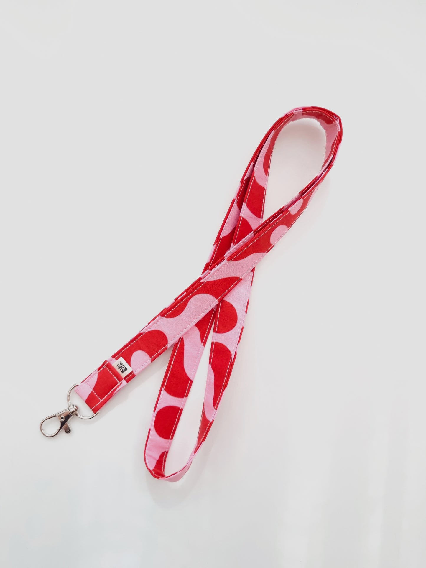Lanyard - Red/Pink Swirls