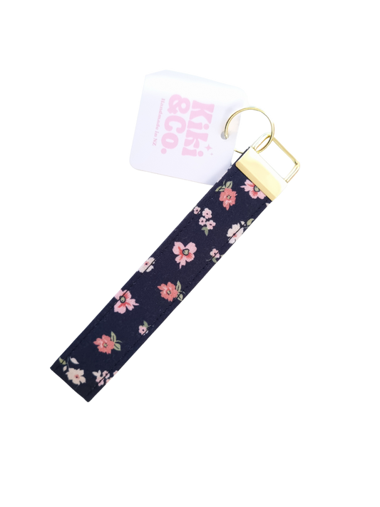Keychain - Black Floral