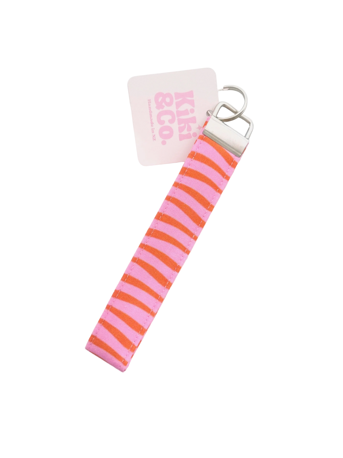 Keychain - Pink/Red Wavy Stripes