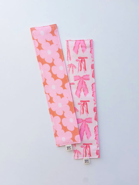 NEW Bookmark - Pink Red Bows