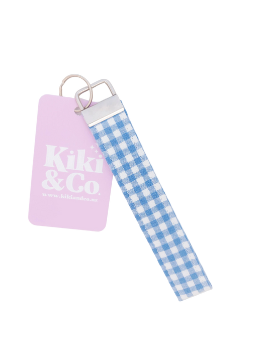 Keychain - Blue Gingham