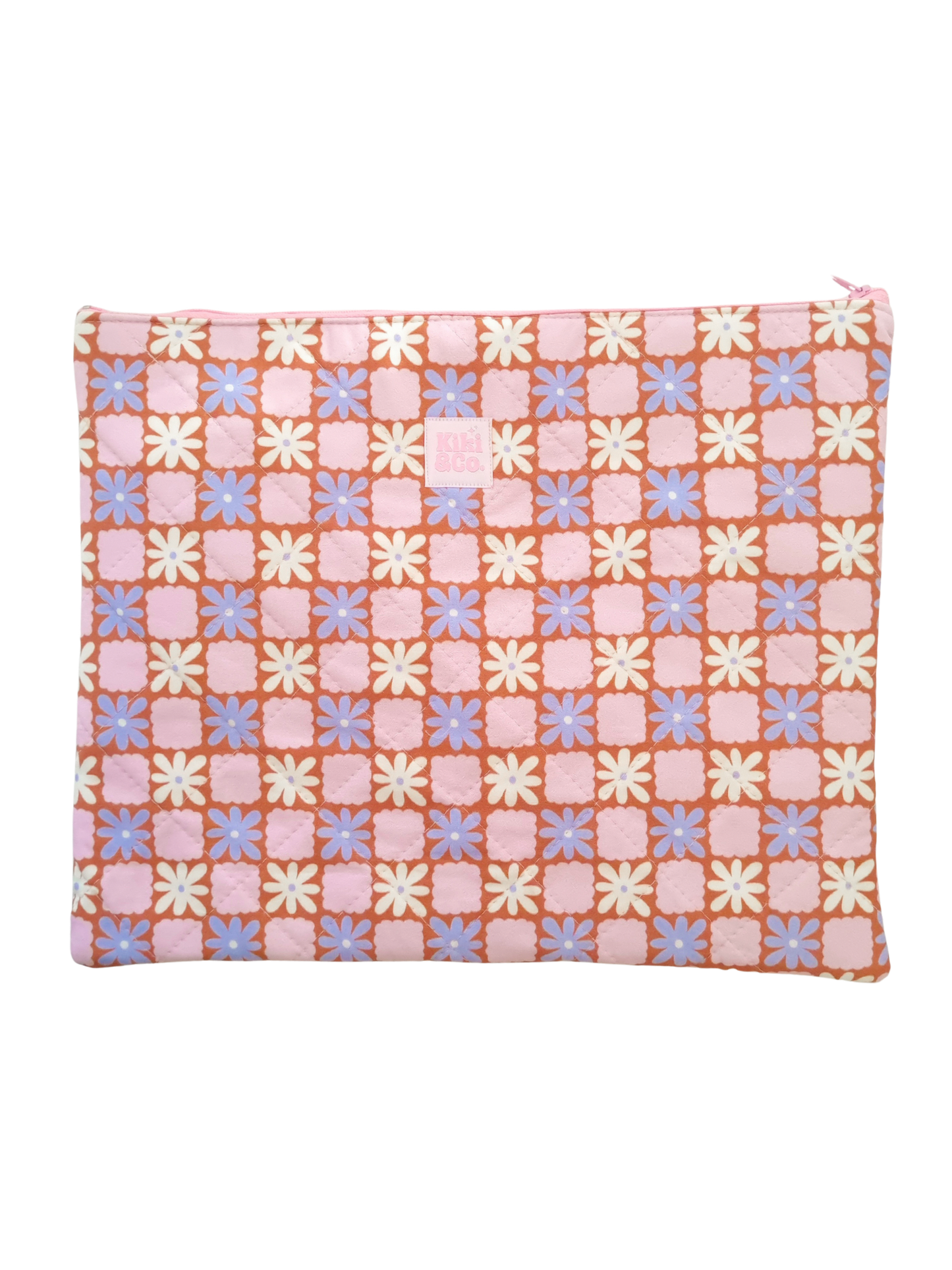 Quilted Laptop Sleeve - Rosie - Lilac
