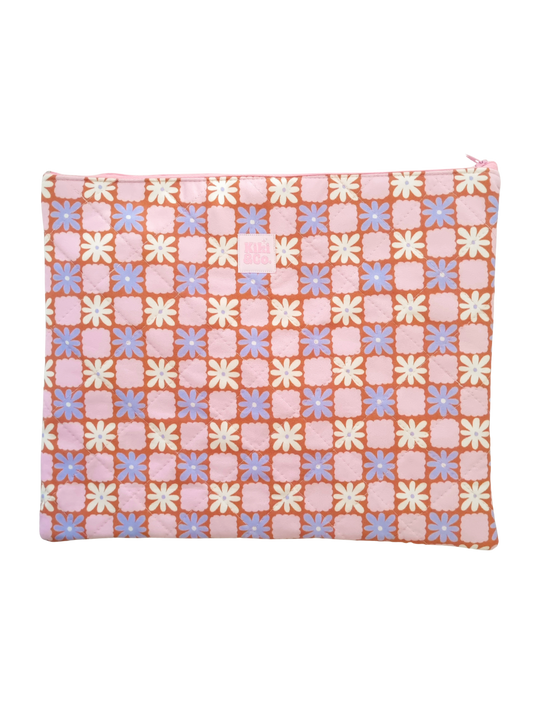Quilted Laptop Sleeve - Rosie - Lilac