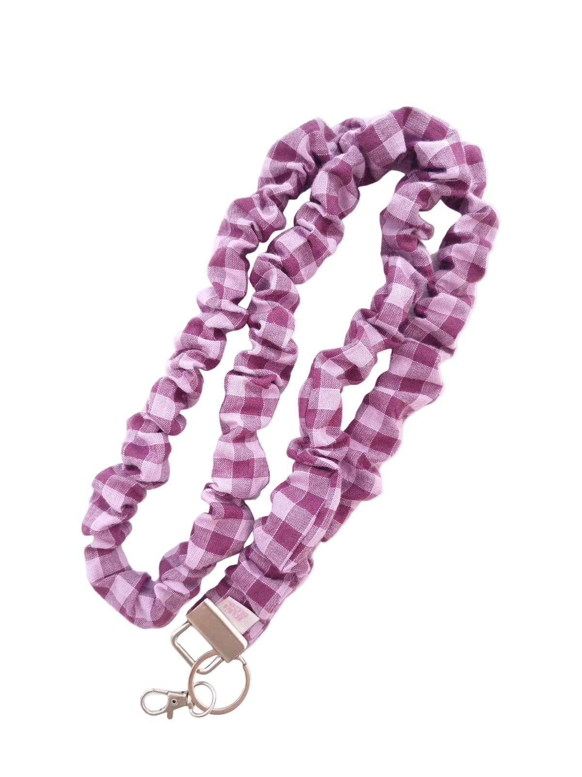 Scrunchie Lanyard - Plum Gingham