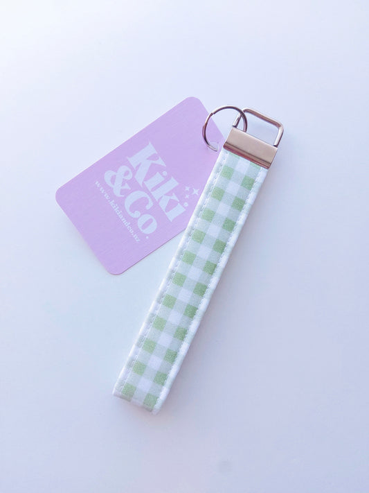 NEW Keychain - Matcha Gingham