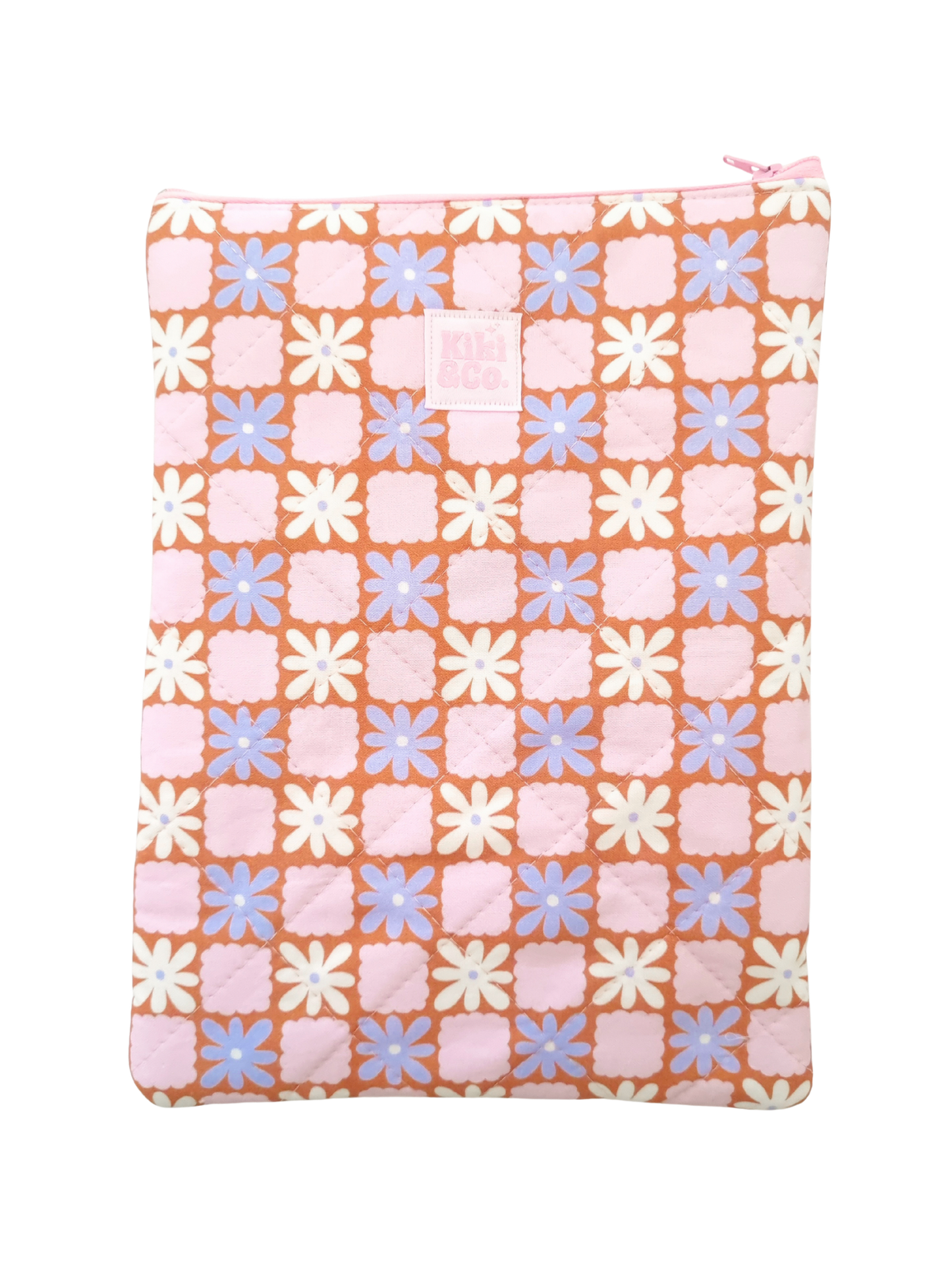 Quilted Book Sleeve - Rosie- Lilac