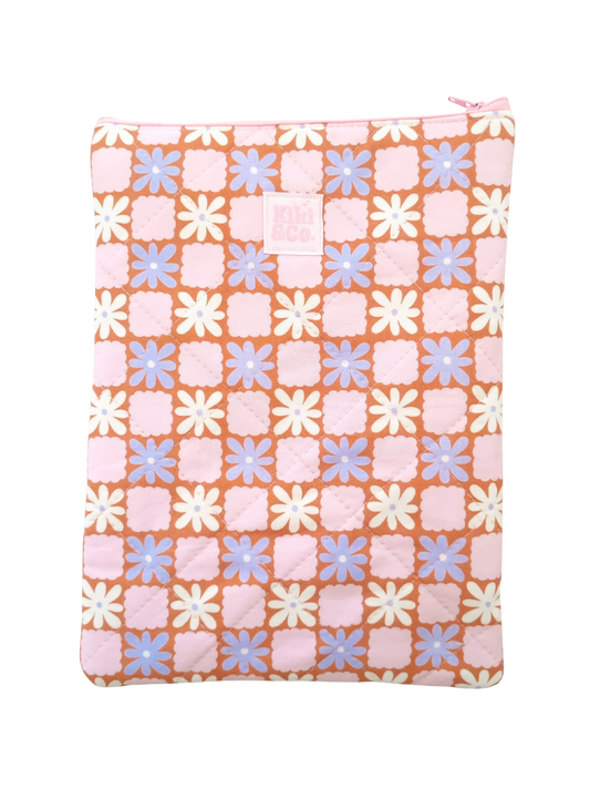 Quilted Book Sleeve - Rosie- Lilac