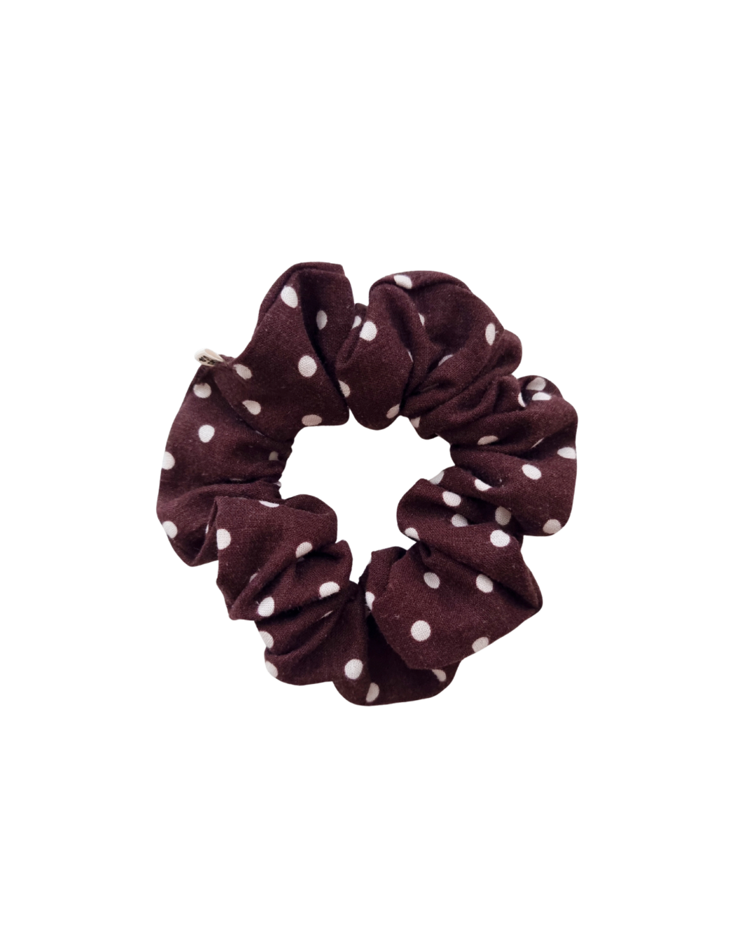 Scrunchie - Chocolate Polka Dot