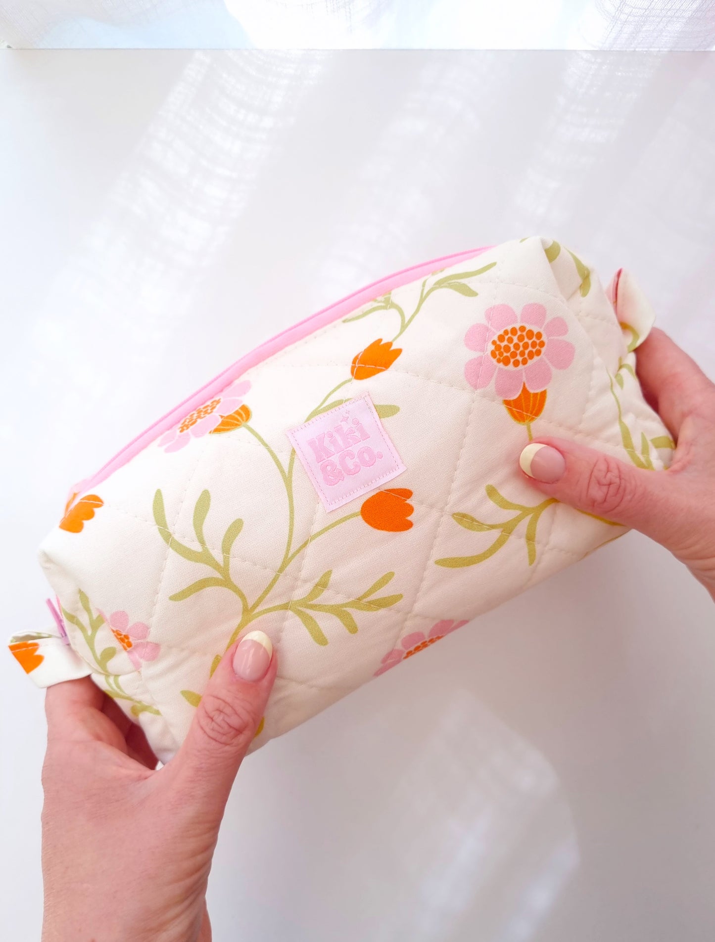 Quilted Makeup Bag- Willow Floral