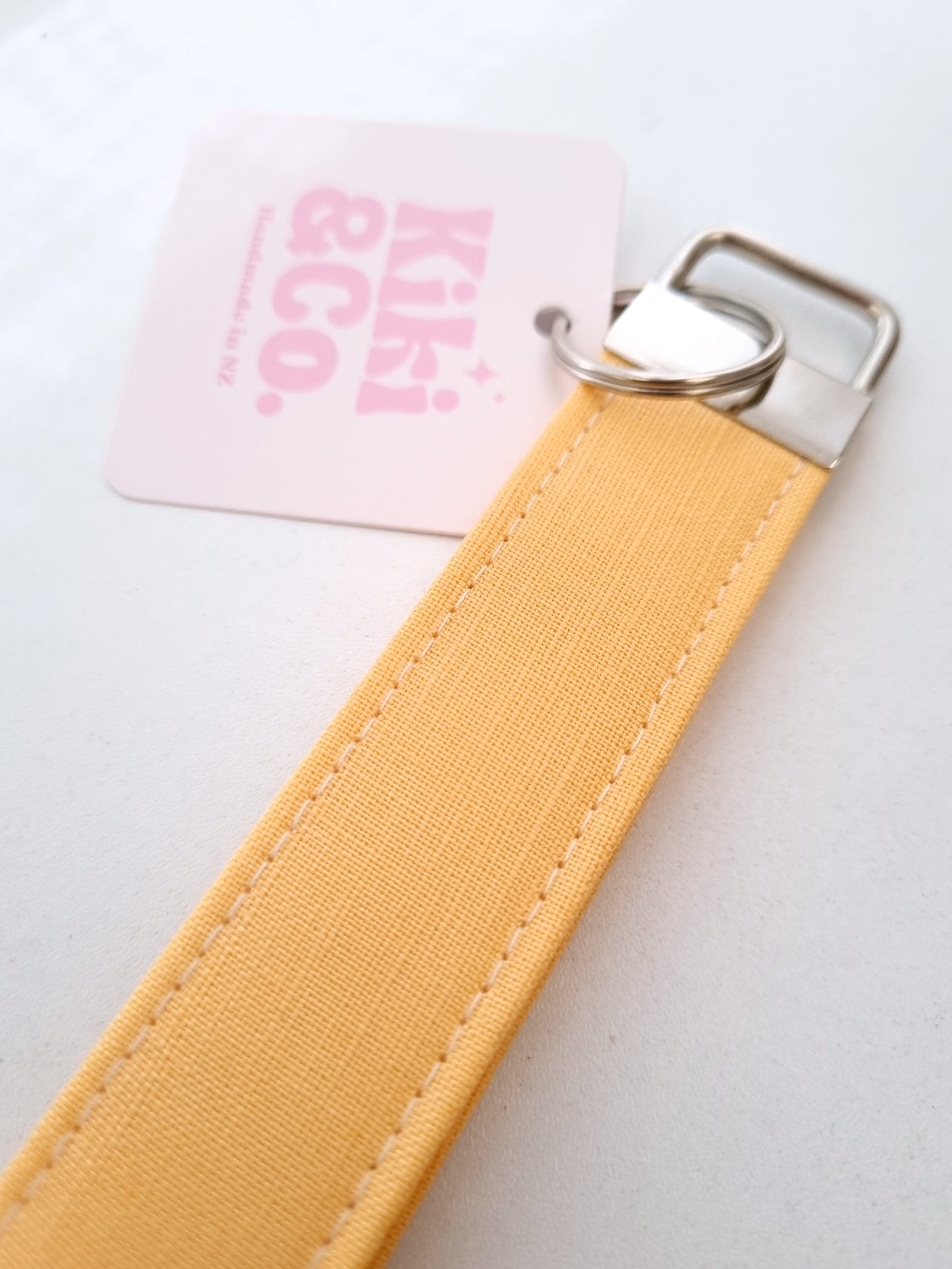 Keychain - Buttercup yellow linen