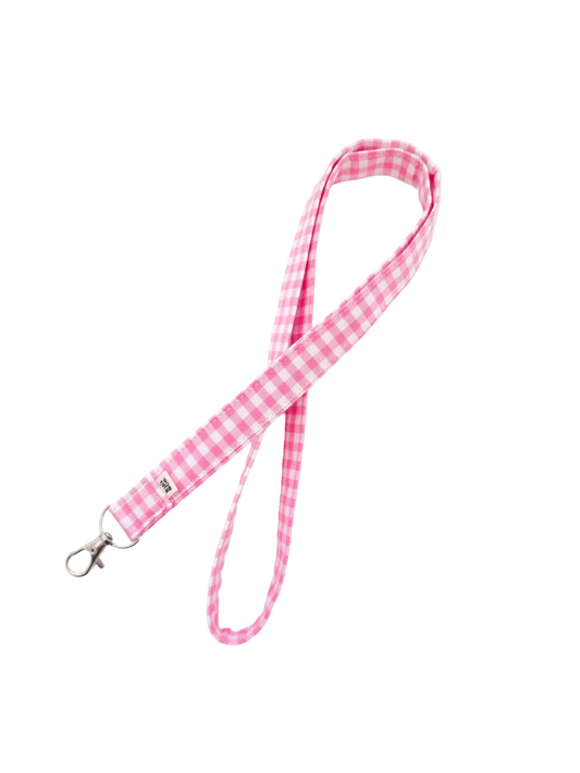 Lanyard - Pink Gingham