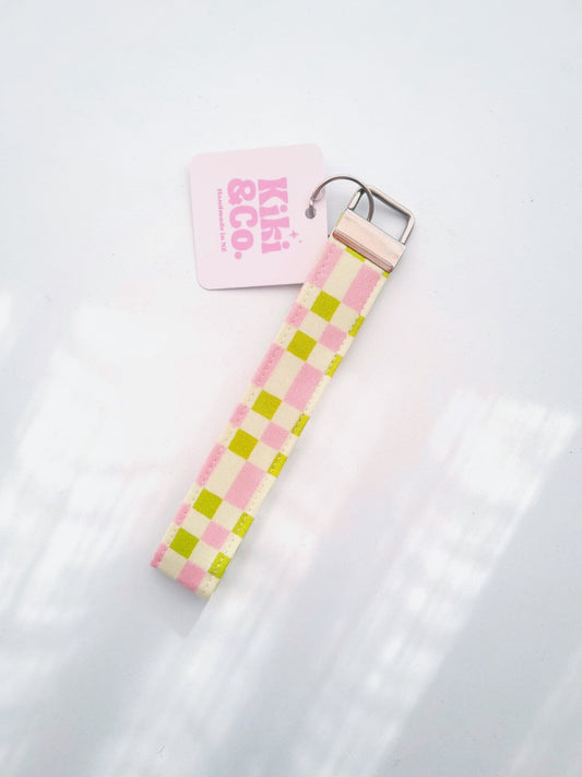 Keychain - Pink\Green Checkered