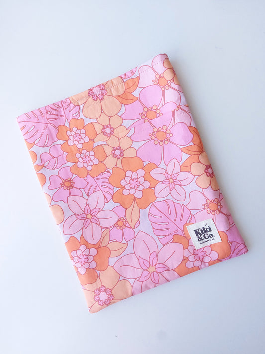 NEW Book Sleeve- Tropical Pink