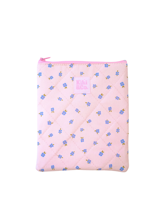 Quilted eReader Sleeve - Forget me not