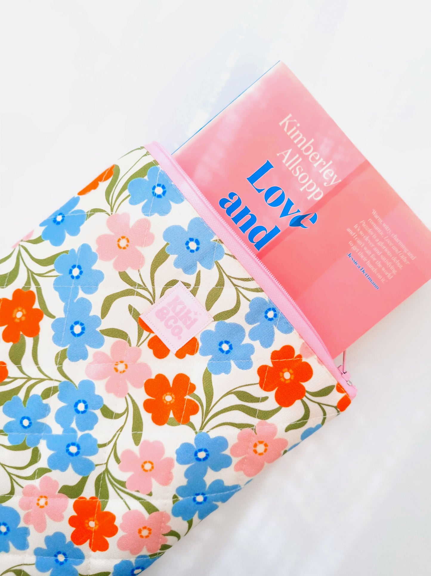 Quilted Book Sleeve - Coastal Floral