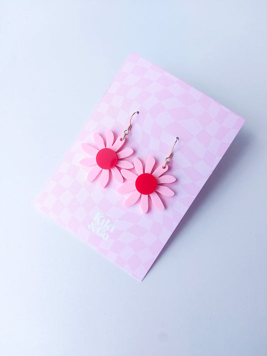 NEW Aster Earrings - Pink/Red