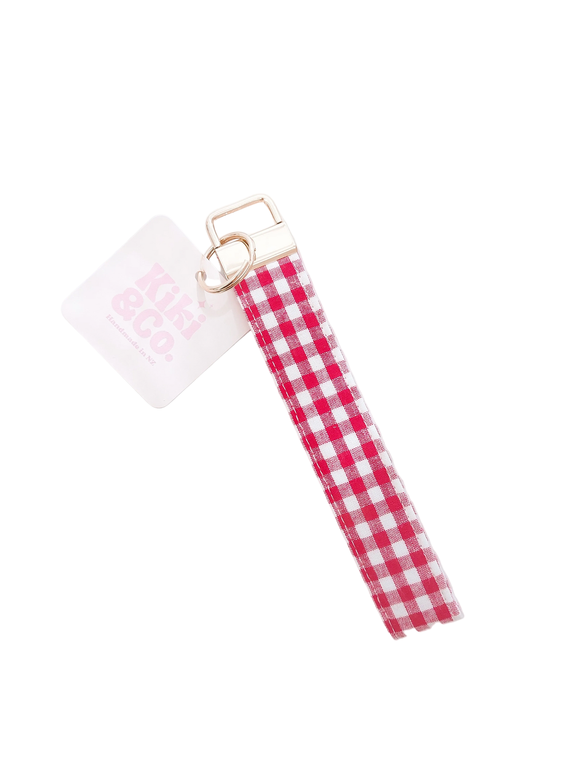 Keychain - Red Gingham