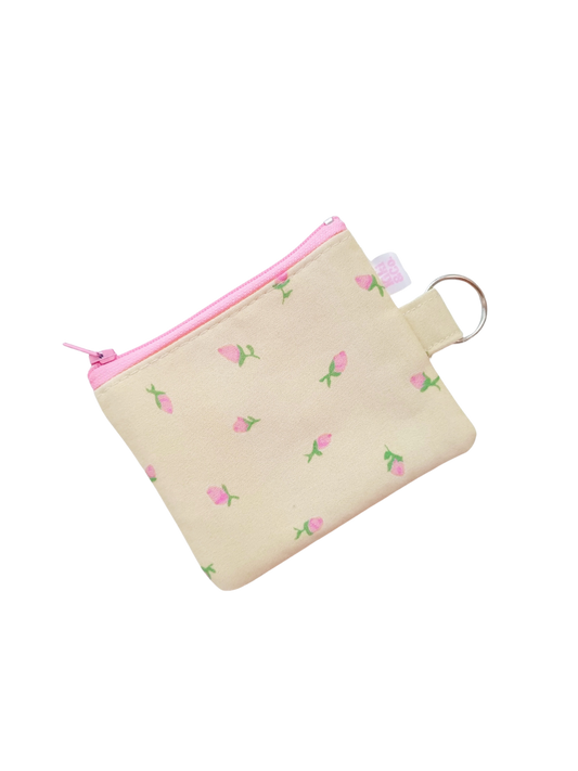 Keyring Zipper Pouch - Rose Bud