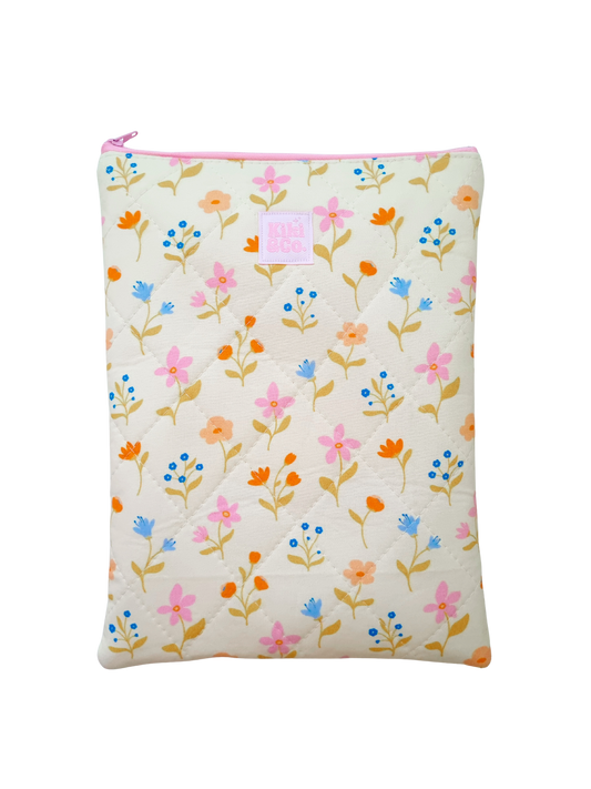 Quilted Book Sleeve - Wild Flowers