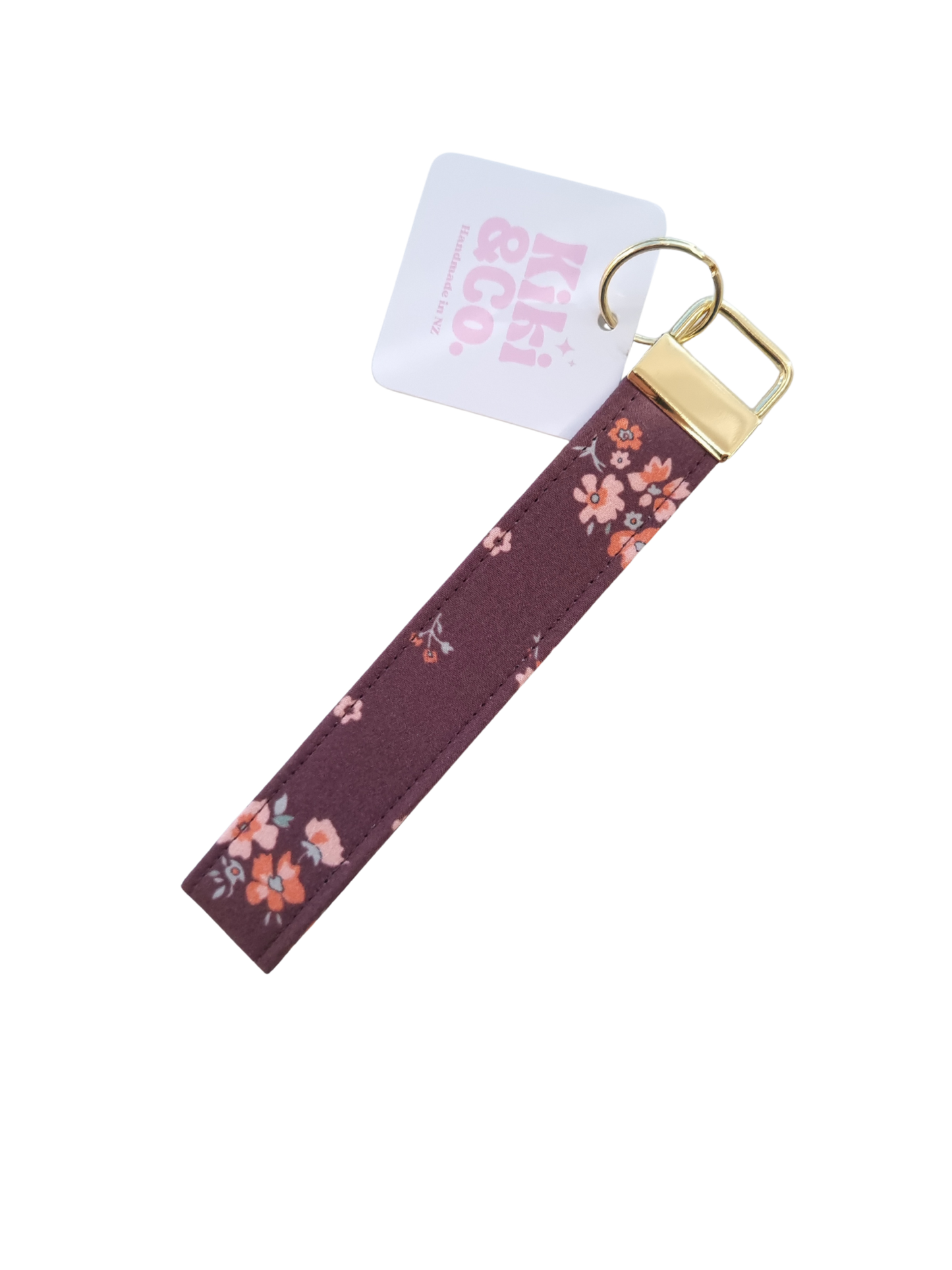 Keychain - Brown Floral