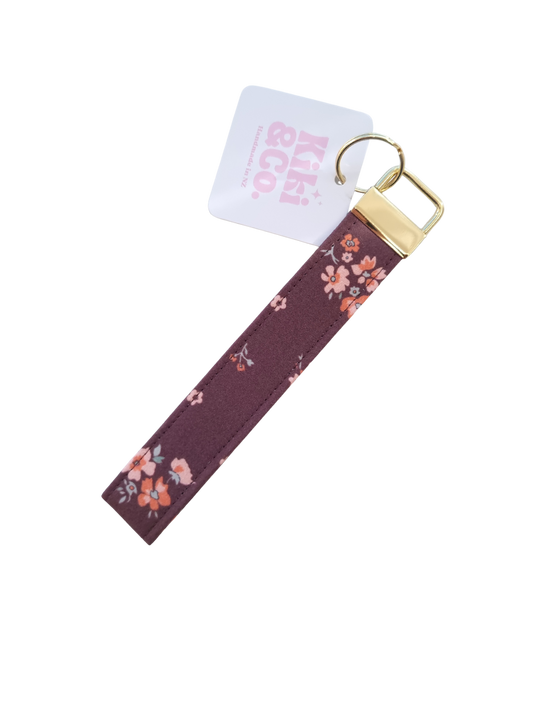 Keychain - Brown Floral