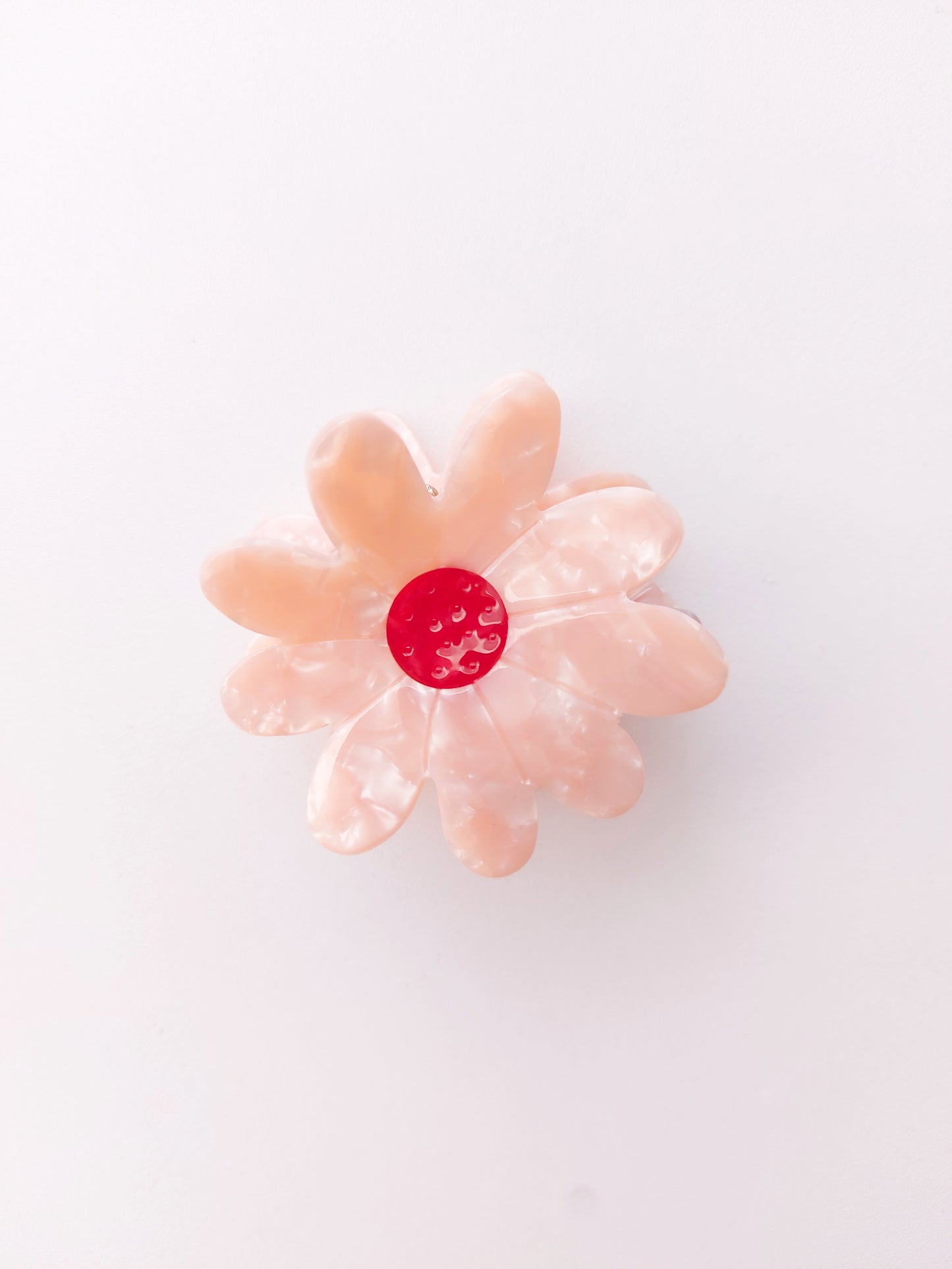 Claw Clip - Pink and Red Daisy - Mini