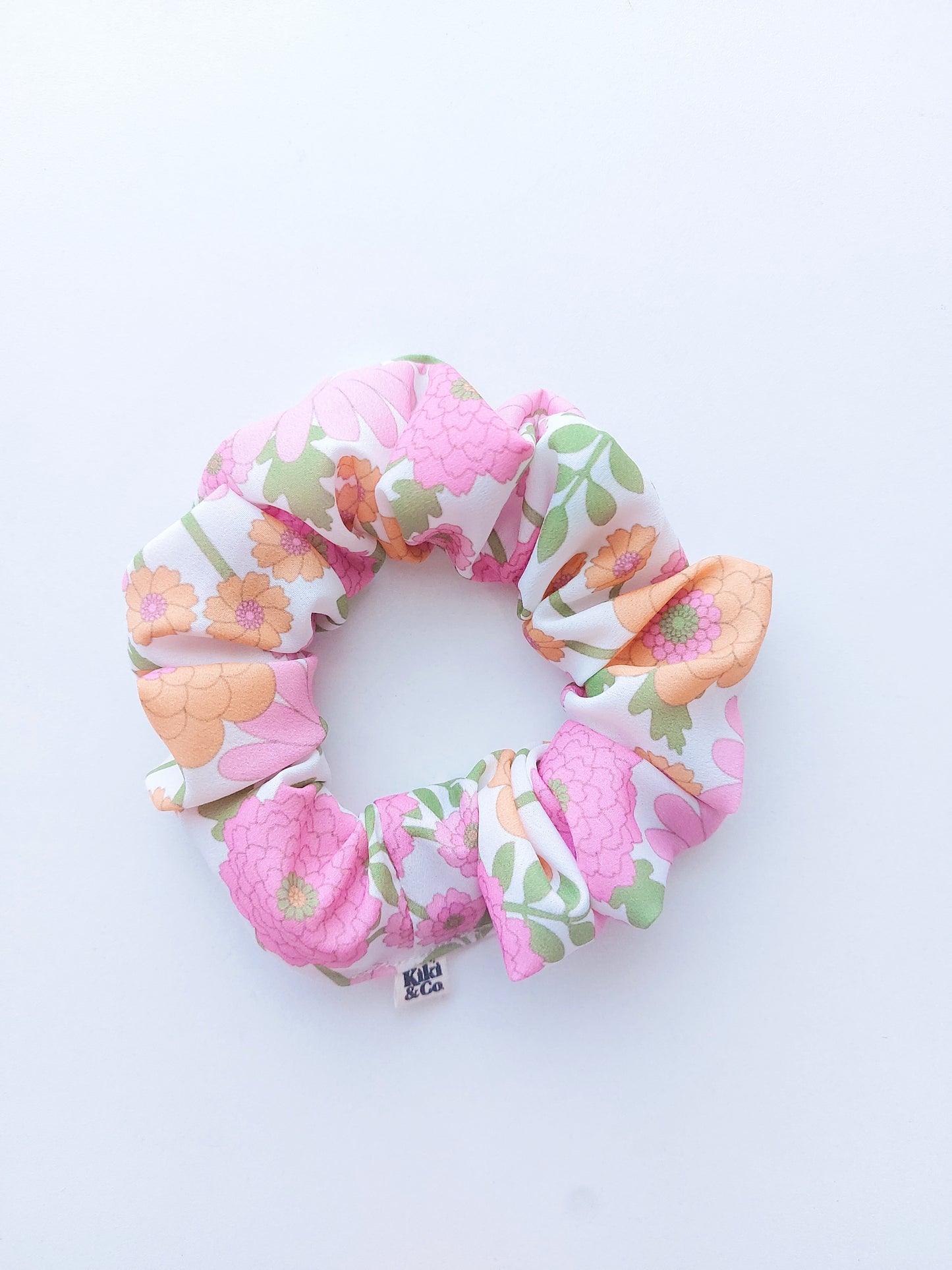 NEW Scrunchie / Vinatge Floral / Crepe Fabric