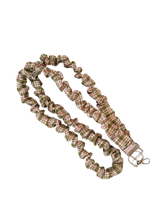 Scrunchie Lanyard - Green Plaid