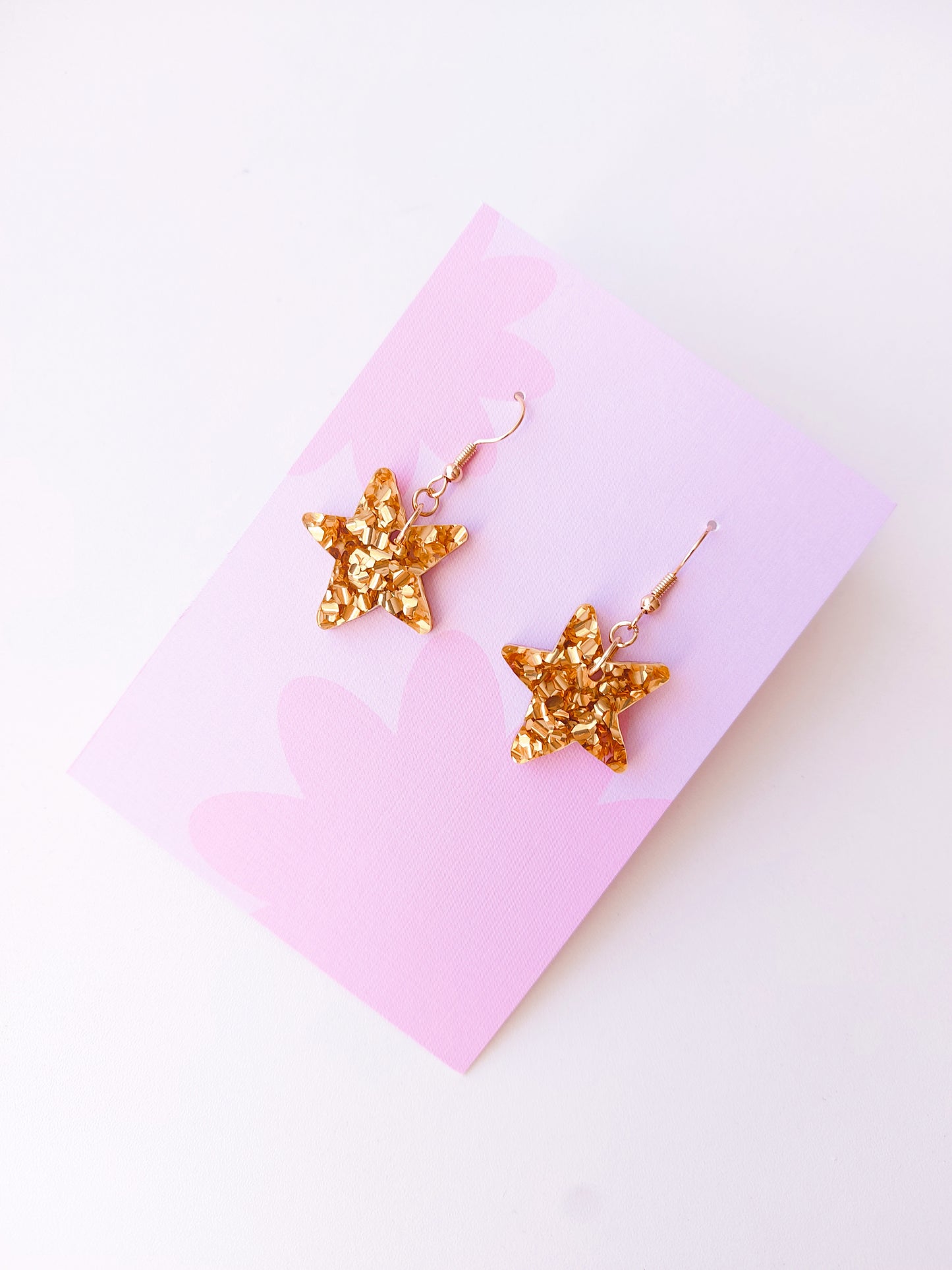 Twinkle Earrings - Gold Glitter