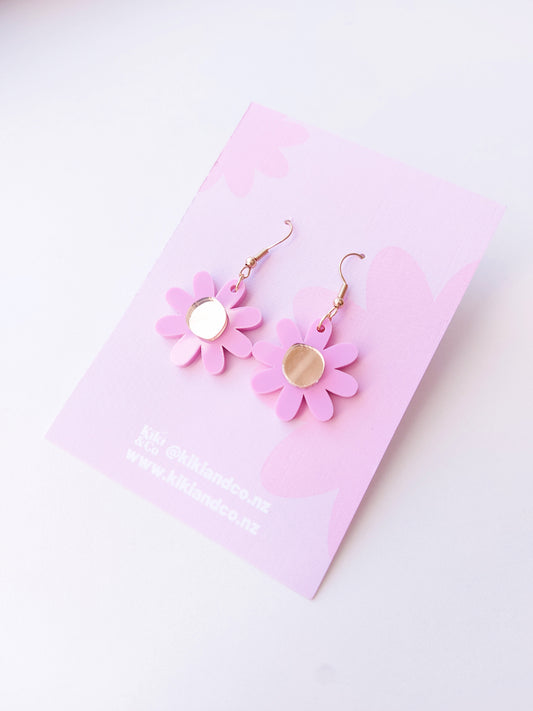 Kiki Earrings - Lilac/Rose Gold