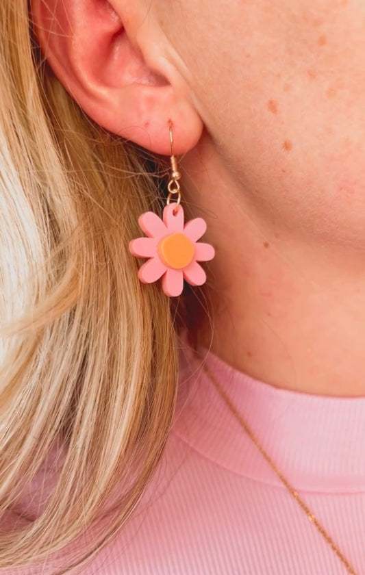 Kiki Earrings - Pink/Orange