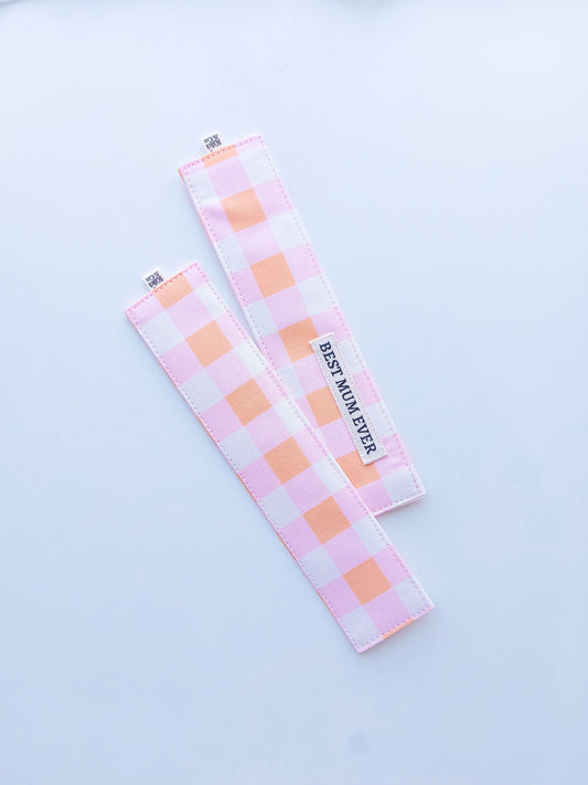 Bookmark - Pink/Orange Gingham