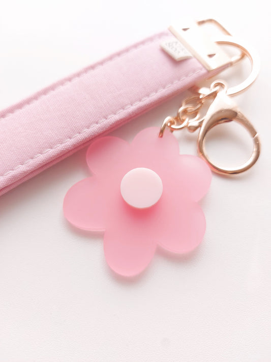 Daisy keyring - Frosted Pink